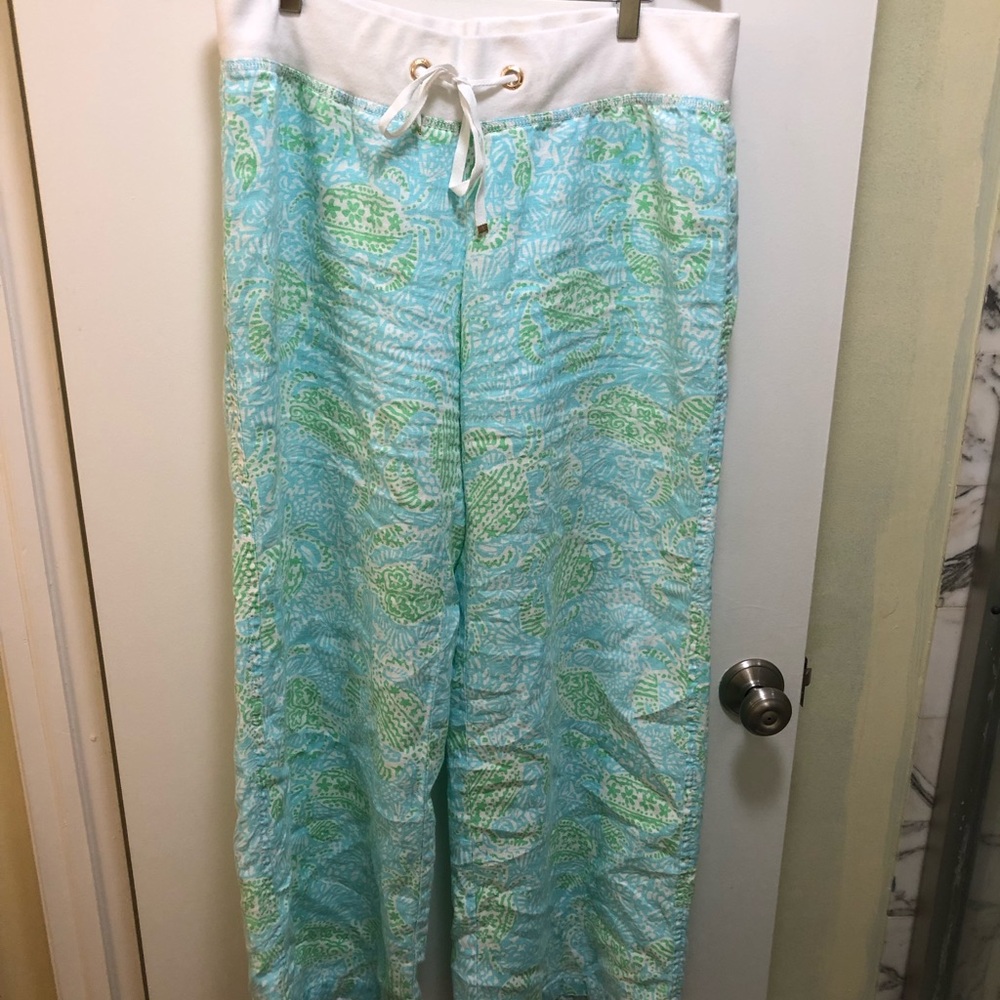 Lilly Pulitzer Linen Beach Pants Sz L